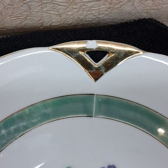 3 pc 14K Gold trim Porcelain Pitcher,bowl,& Plate,Vtg. - Picture 14 of 14